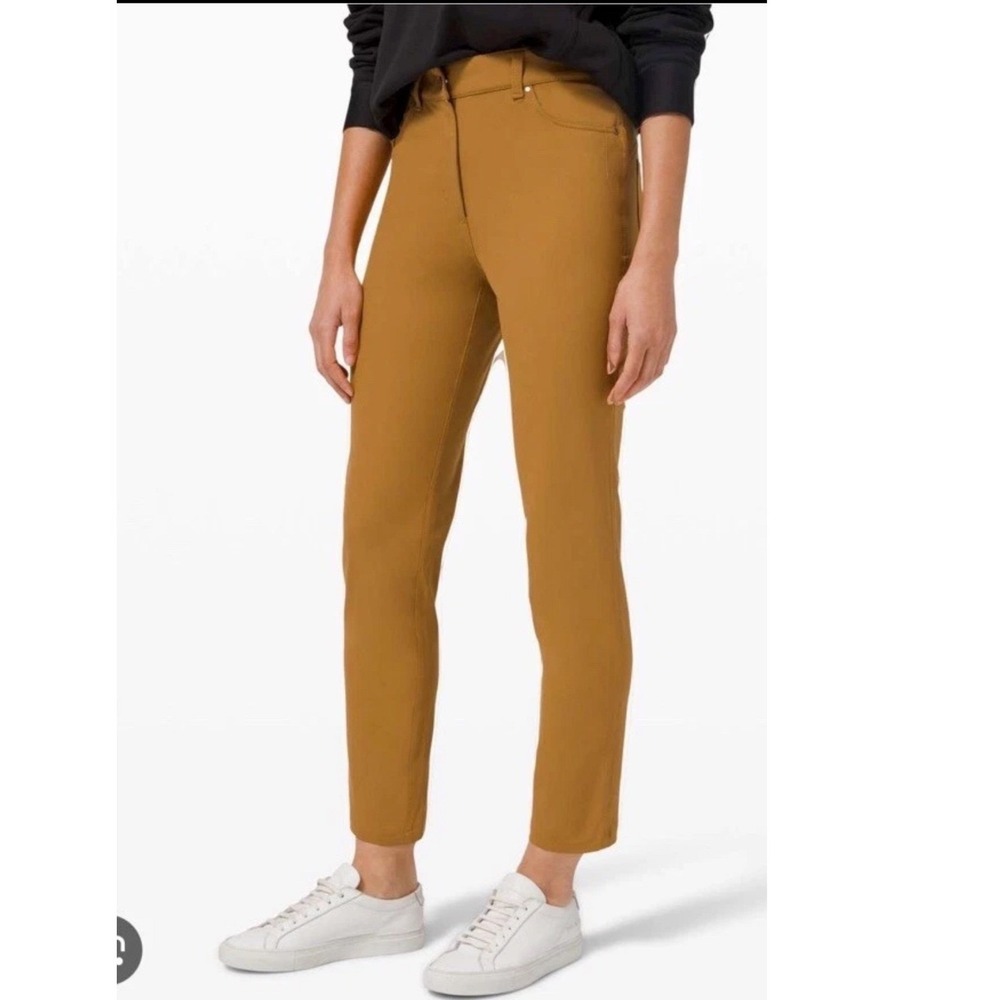 Lululemon City Sleek 5 Pocket 7/8 Pant Spiced Bronze Gold W5CPNS Size 8